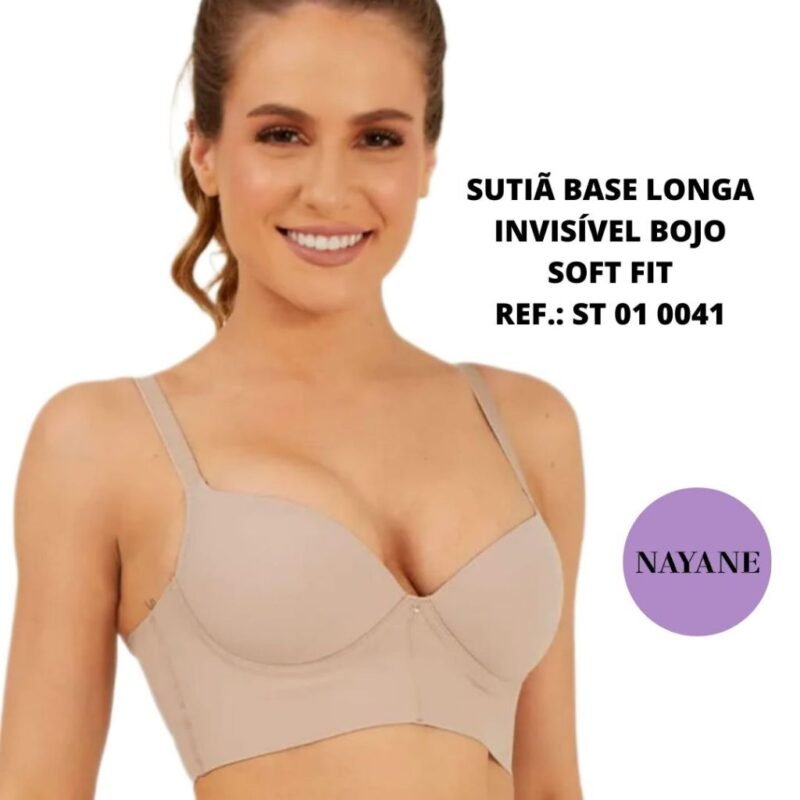 Sutiã Base Longa Invisível Bojo Soft FIT (ref. 141) - Nayane Rodrigues